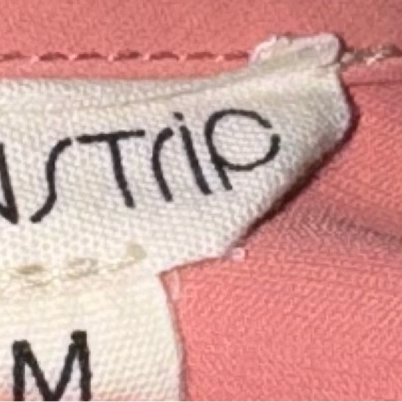 Mainstrip Peach Pink Long Sleeve Smocked Waist Ruffle Mini Dress – Size M - Picture 10 of 12